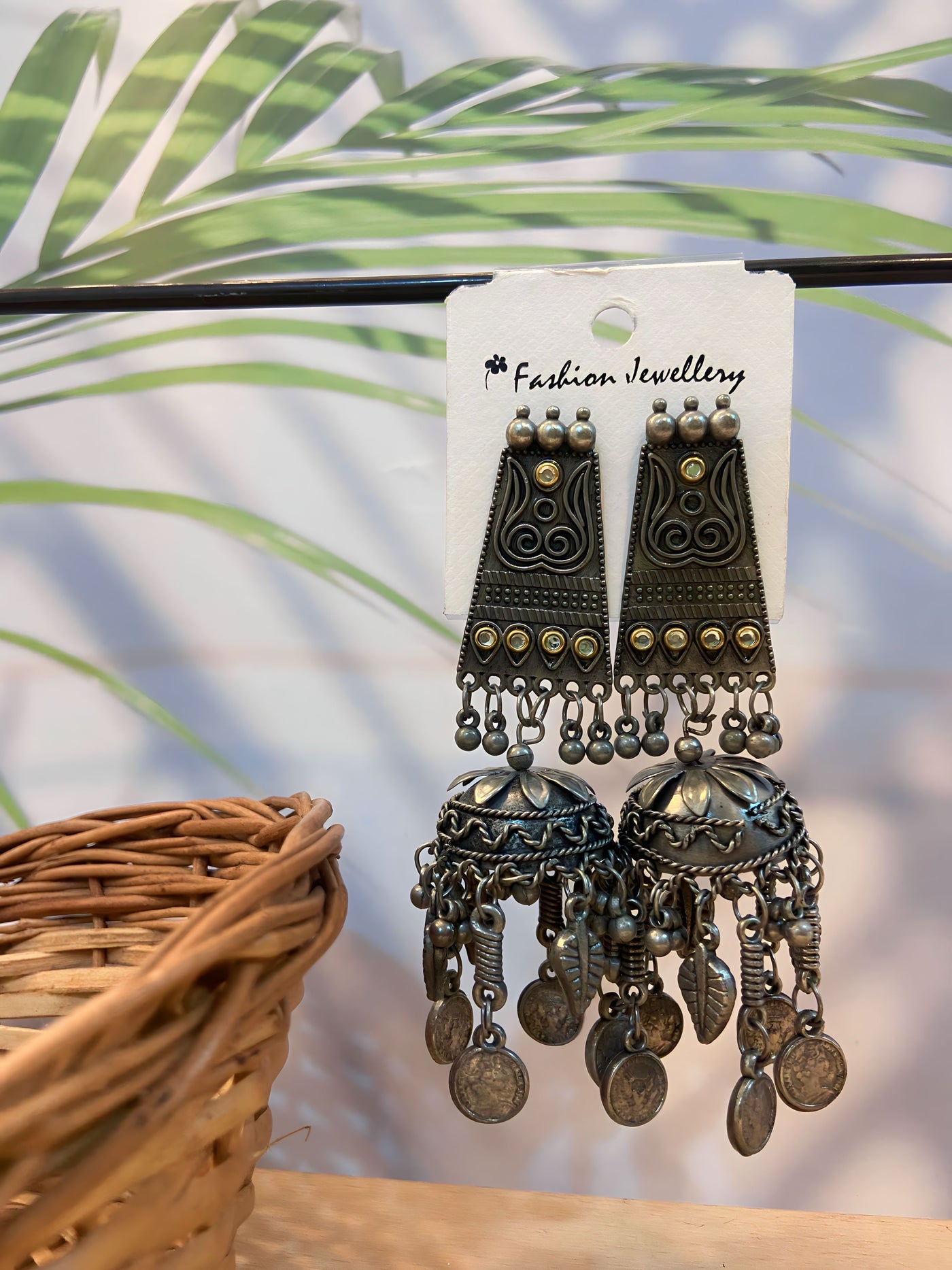 Rani - Antique Oxidised Earring