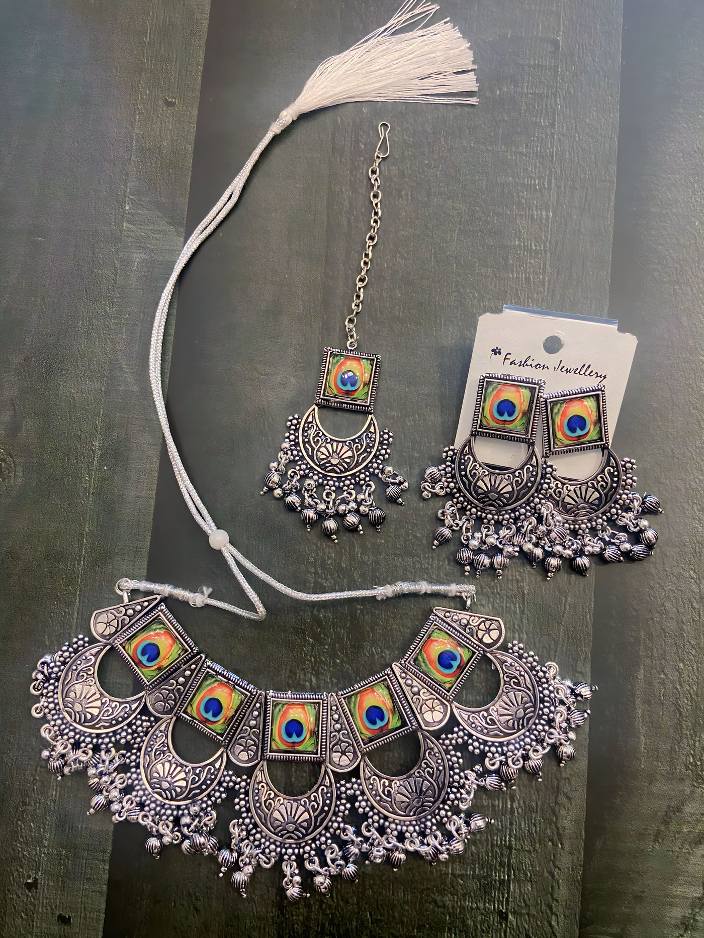 Radha - Oxidised Jewellery set