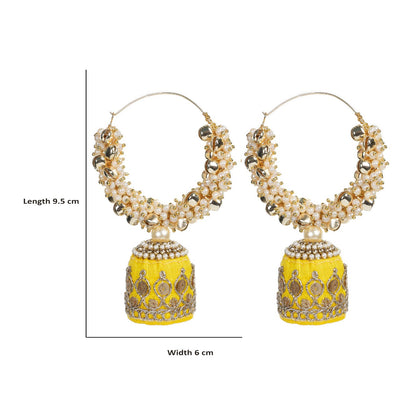 Dilara - Moti fitting contemporary Chandbali