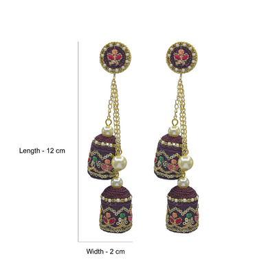 Ranjish - Classy Double Jumkha Earrings