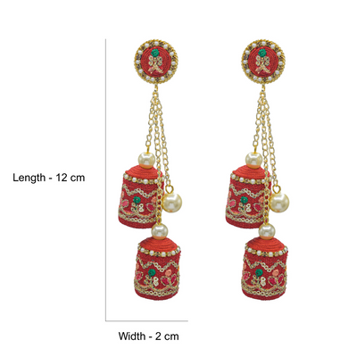 Ranjish - Classy Double Jumkha Earrings