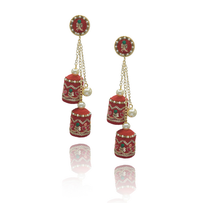 Ranjish - Classy Double Jumkha Earrings