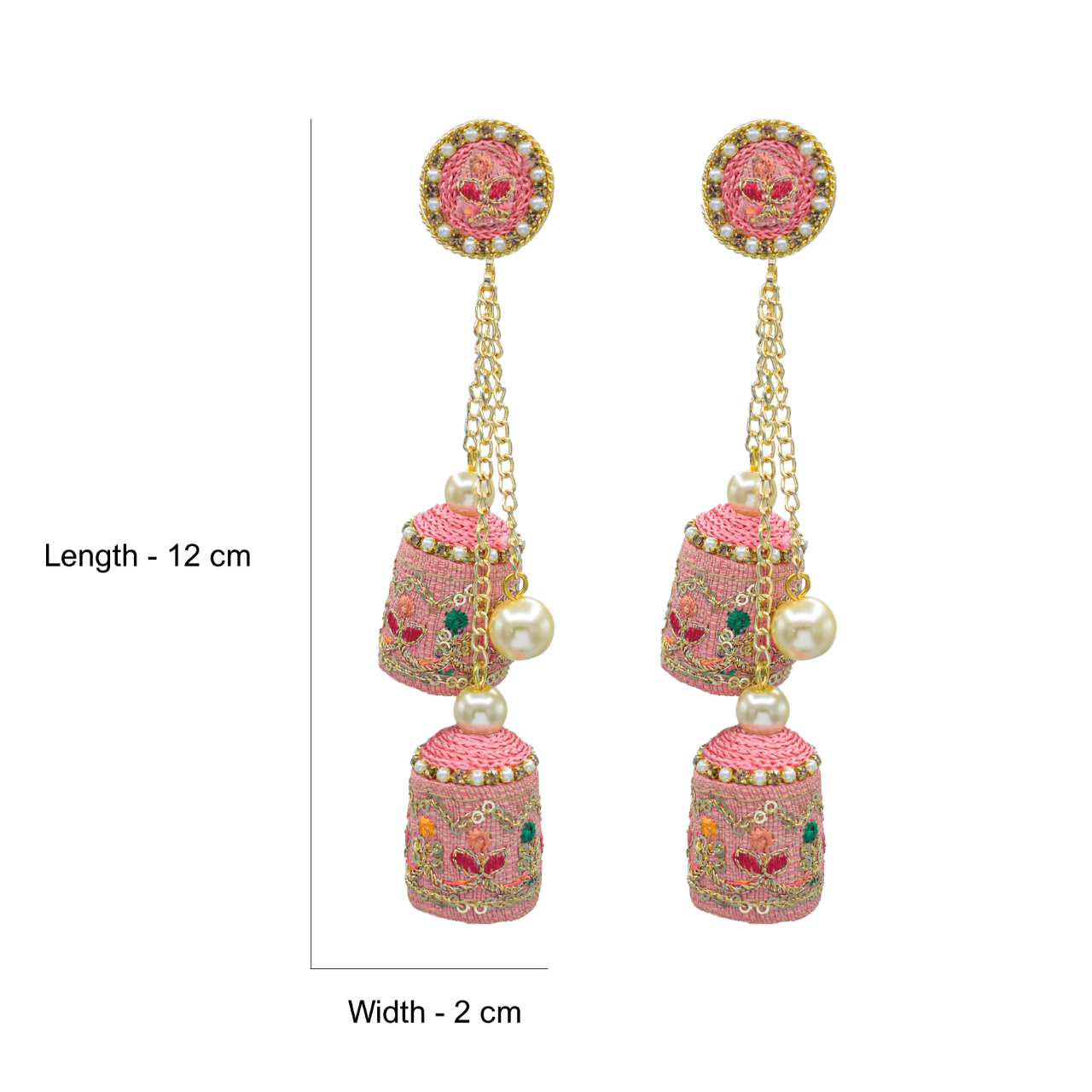 Ranjish - Classy Double Jumkha Earrings