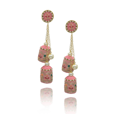 Ranjish - Classy Double Jumkha Earrings