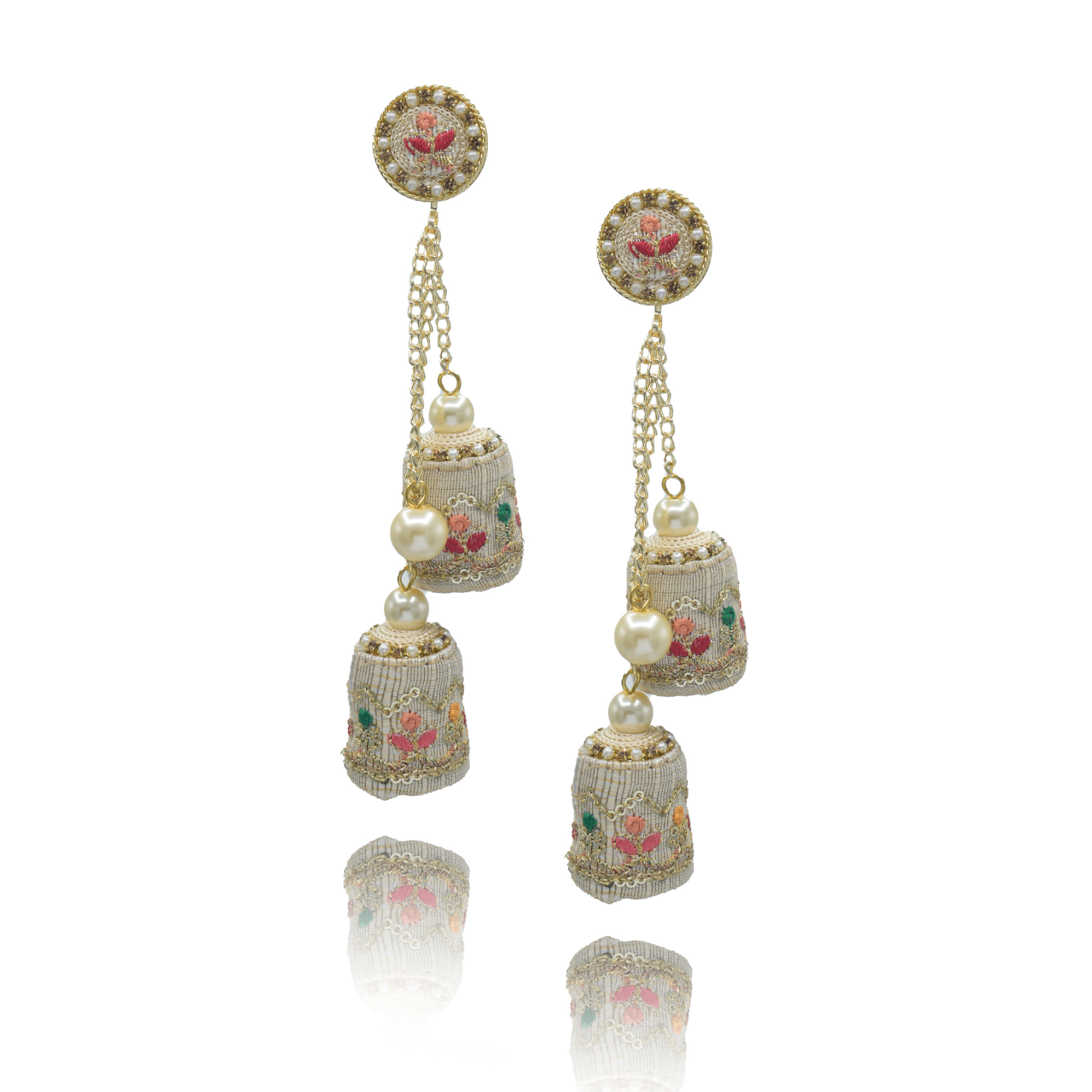 Ranjish - Classy Double Jumkha Earrings