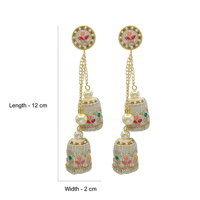 Ranjish - Classy Double Jumkha Earrings