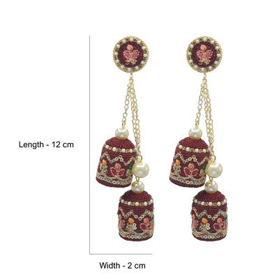 Ranjish - Classy Double Jumkha Earrings