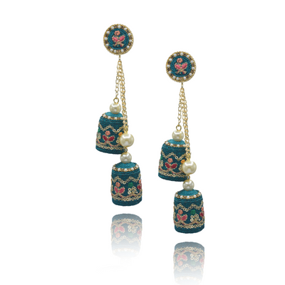 Ranjish - Classy Double Jumkha Earrings