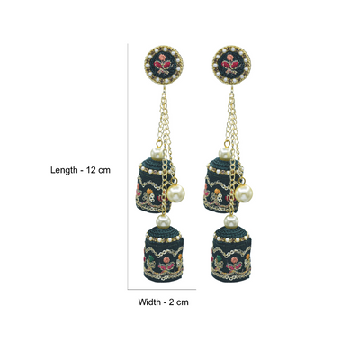 Ranjish - Classy Double Jumkha Earrings