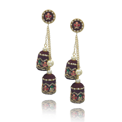 Ranjish - Classy Double Jumkha Earrings