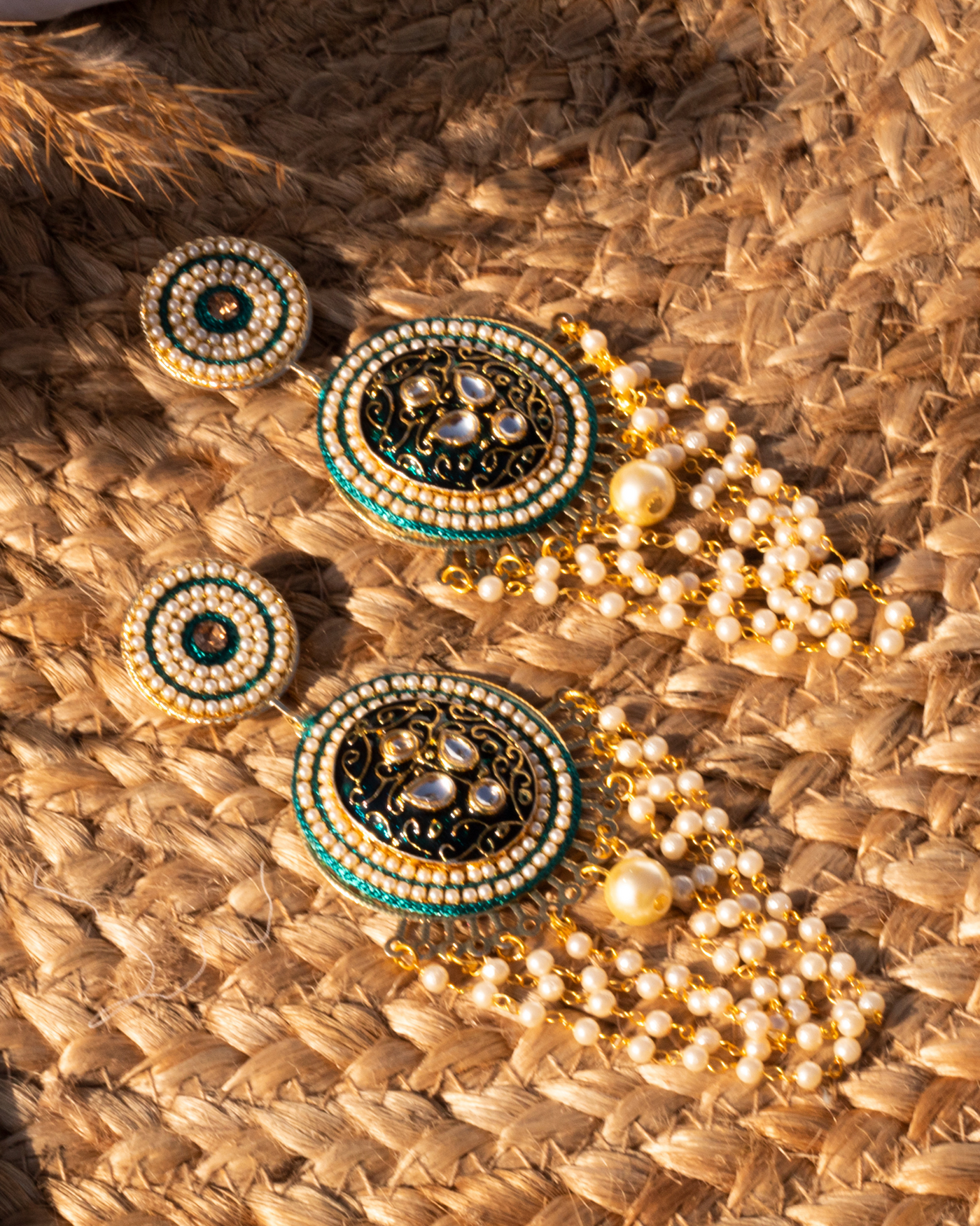 Aks - Stunning Meenakari Earrings