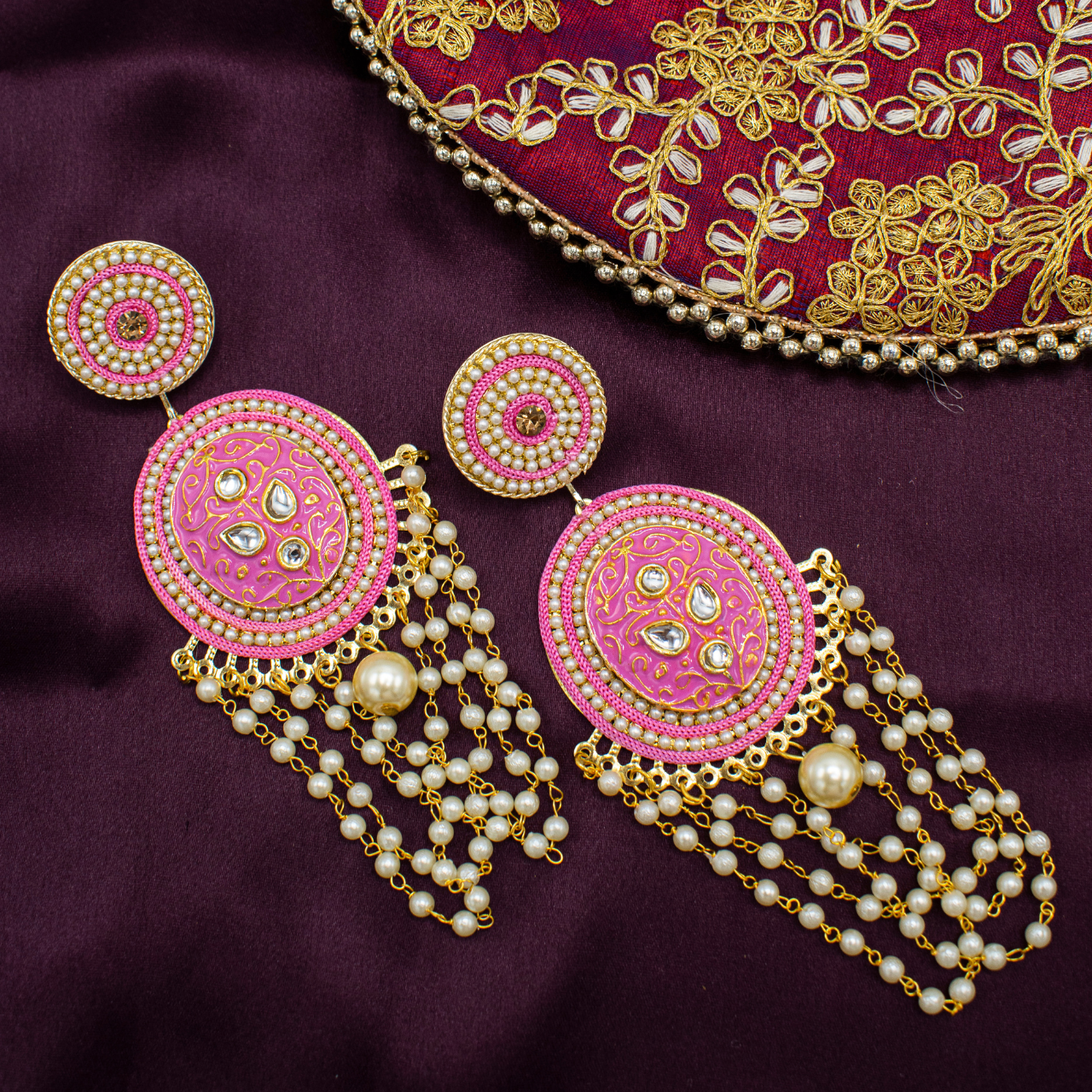 Aks - Stunning Meenakari Earrings