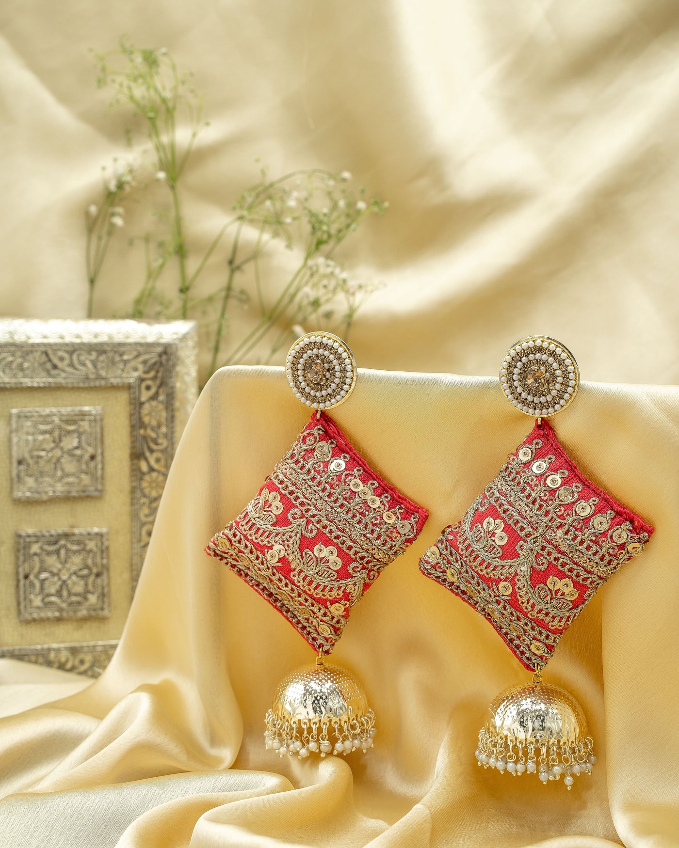 Riwayat - Stunning Zardosi work Earrings