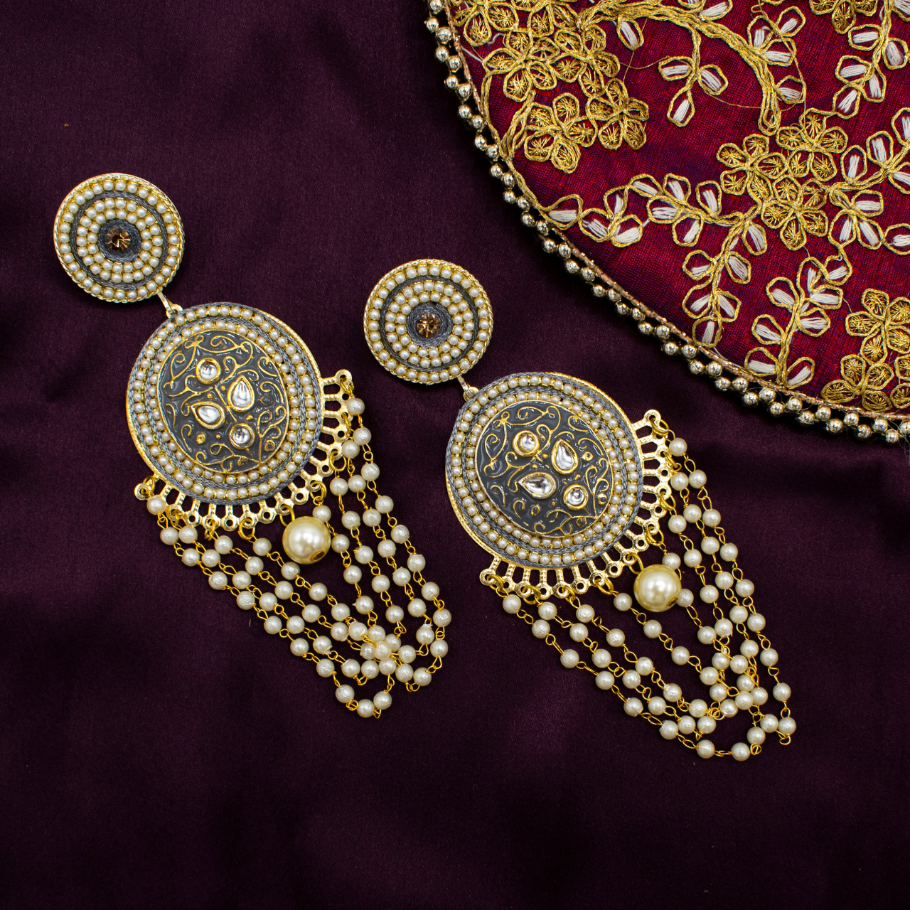 Aks - Stunning Meenakari Earrings